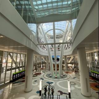 Inside the bustling Salesforce Transit Center Shopping Mall