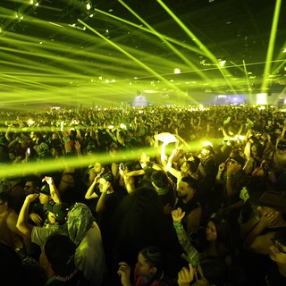Massive Green Laser Light Show at Wobbleland 2026