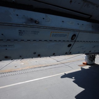 Maintenance Work on USS Hornet Flight Deck