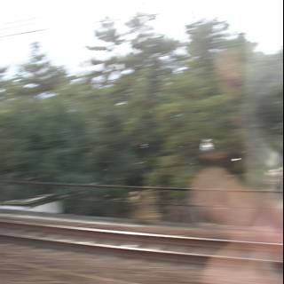 High-Speed Train in Motion