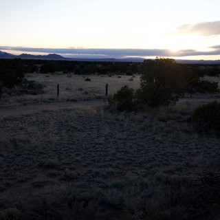 Desert Sunset Over Mountains in New Mexico