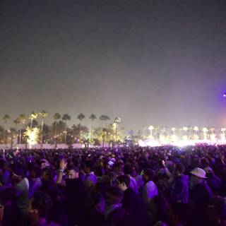 Electric Nights at Coachella 2024: A Sea of Faces Under Purple Skies