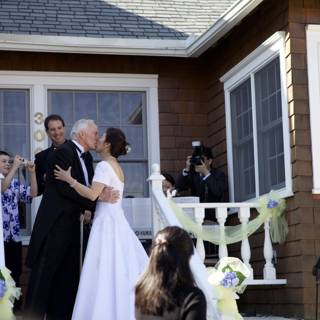 Wedding Kiss on the Porch