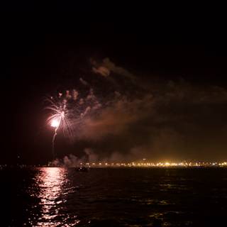 Spectacular Fireworks Display Over the Water