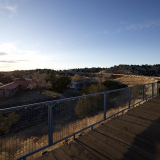 Golden Hour View from Desert Hillside Deck