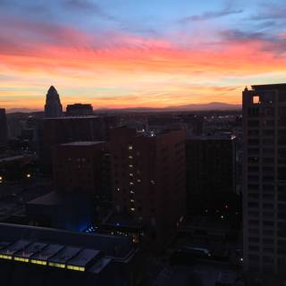 Vibrant Sunset over the Metropolis