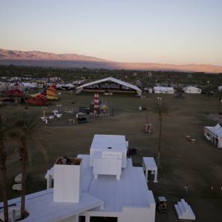 Sunset over Coachella Festival Grounds