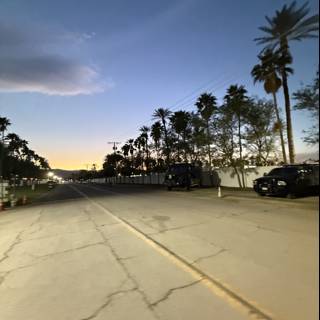 Twilight Drive Through Indio