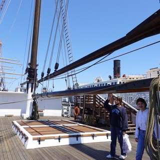 Visitors Explore Historic Tall Ship Deck