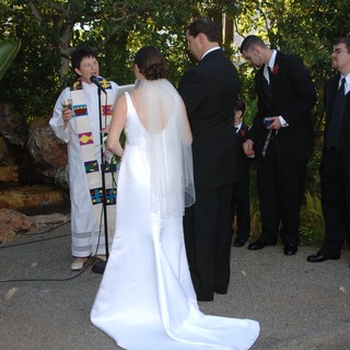 Outdoor Garden Wedding Ceremony Vows Exchange