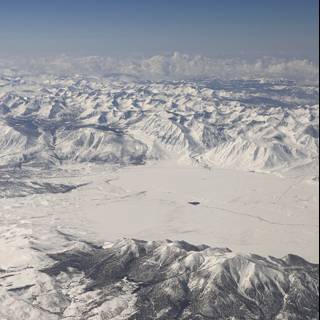Majestic Snow-Capped Mountains from Above
