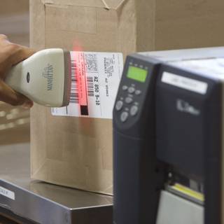 Scanning a Box with a Barcode Scanner
