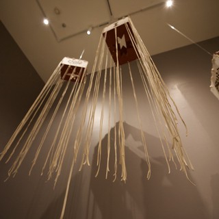 Contemporary Native American Art Installation in Museum Gallery