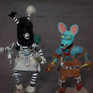 Native American Doll and Rabbit Figurine
