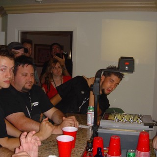 Late Night Party Gathering Around the Counter