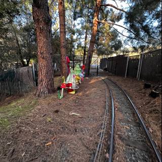 Train Track and Tree at Oakland Zoo