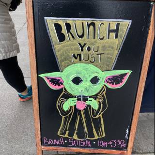 Baby Yoda Brunch Sign