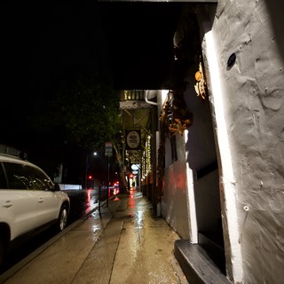 Rainy Night Street Scene in San Luis Obispo