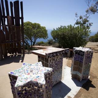 Mosaic Bench in the Heart of the Park