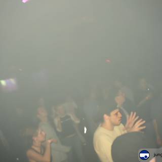 Nightclub Crowd in Smoke