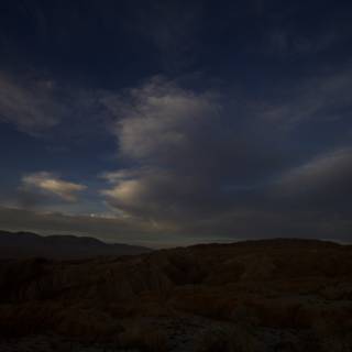 Moon and Clouds over Anza Borrego Desert
