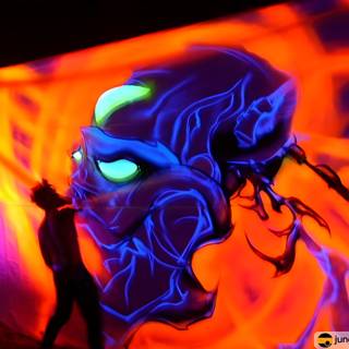 Neon Mask Mural