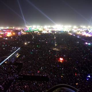 Illuminating the Night: A Coachella Concert Crowd Captured in Motion