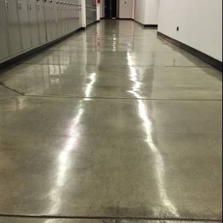 A Long Hallway with Lockers