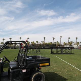 Parked Golf Cart at Coachella