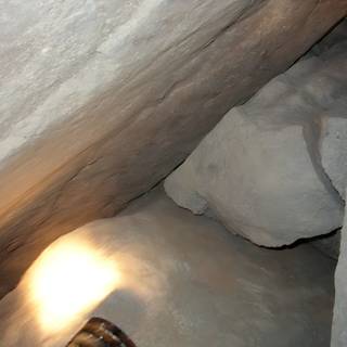 Illuminated Cave Entrance