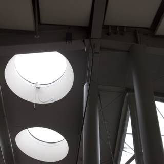 Circular Skylights in Airport Ceiling