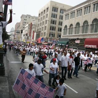 American Flags in Metropolis Parade