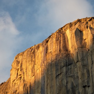 Golden Hour Light on El Capitan's Granite Face