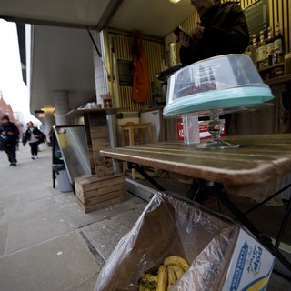 Urban Food Vendor Under London Bridge Overpass