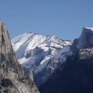 Yosemite Valley Winter Majesty with Snow-Capped Peaks
