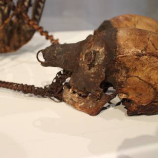 Rusty Skull with Chains