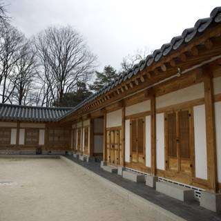 Serenity in Wood - Korean Courtyard Splendor