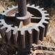 Rusty Gear Wheel in the Grass