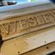 Wesley in Stained Wood Sign