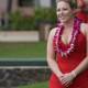 Red Dress and Flower Lei