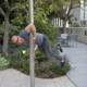 Pole-dancing man at Coachella