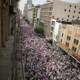 Metropolis March: A Massive Crowd Takes to the City Streets