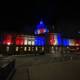 City Hall Illuminated in Patriotic Colors