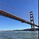Golden Gate Bridge spanning across the Bay