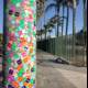 Colorful Sticker Pole at LACMA