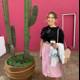 Pretty in Pink next to a Cactus