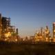 Illuminated Refinery at Dusk