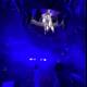 Blue Glow on Chandelier in Nightclub