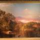 Majestic River and Mountain Landscape Painting