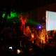 Neon-lit Cinema Screen at a Concert